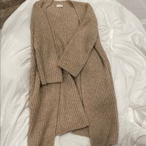 Club Monaco Tan Ribbed Cardigan